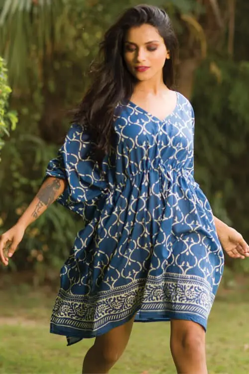 Block Print Indigo Caftans