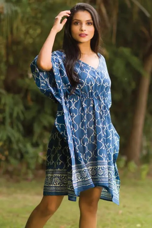 Block Print Indigo Caftans