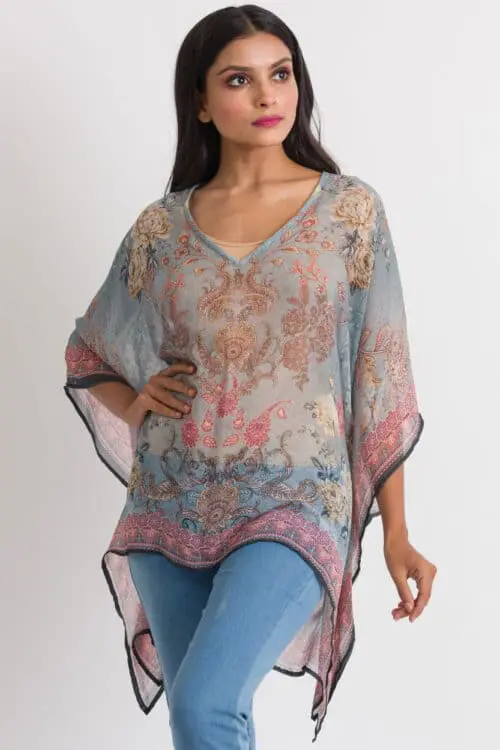 Kumari Paisley Crepe Top