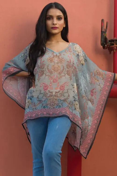 Kumari Paisley Crepe Top