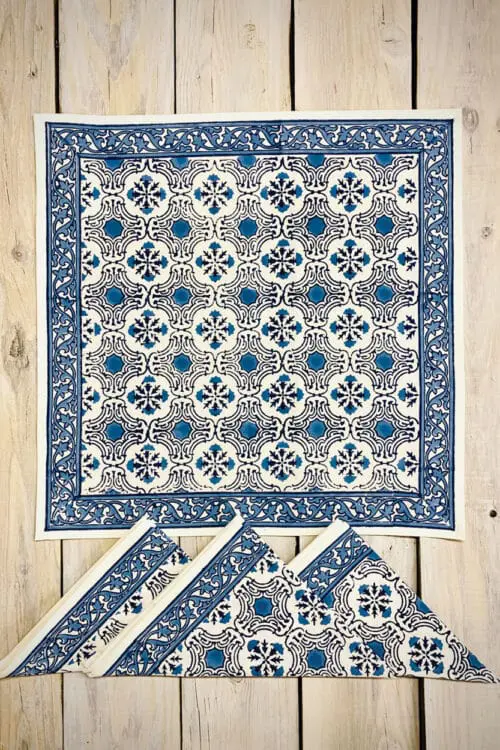 Printed Blue Napkins