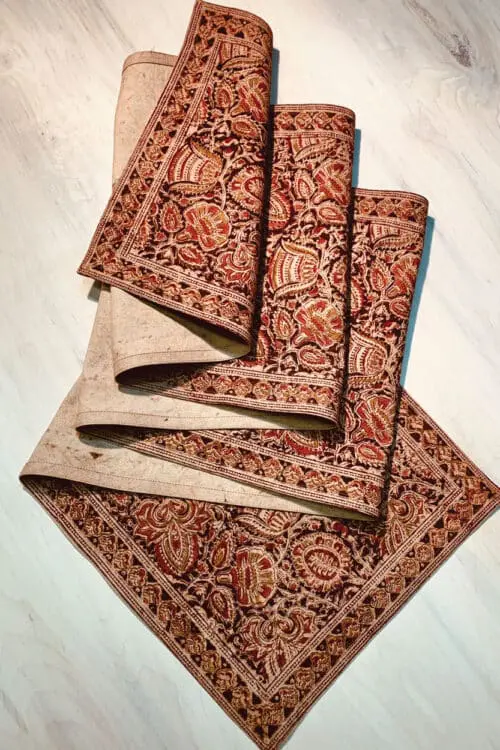 Kalamkari Red Table Runner