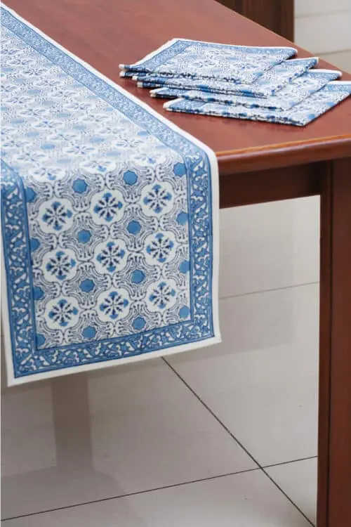 Blue Table Runner