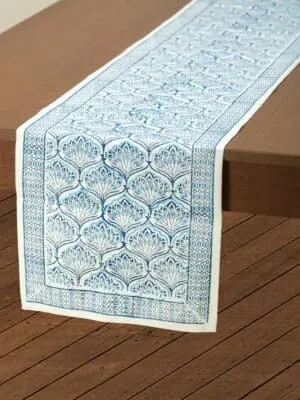 Blue Lotus Table Runner