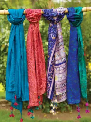 Recycled Silk Sari Scarves