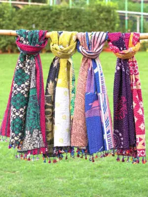 Cotton Kantha Scarves