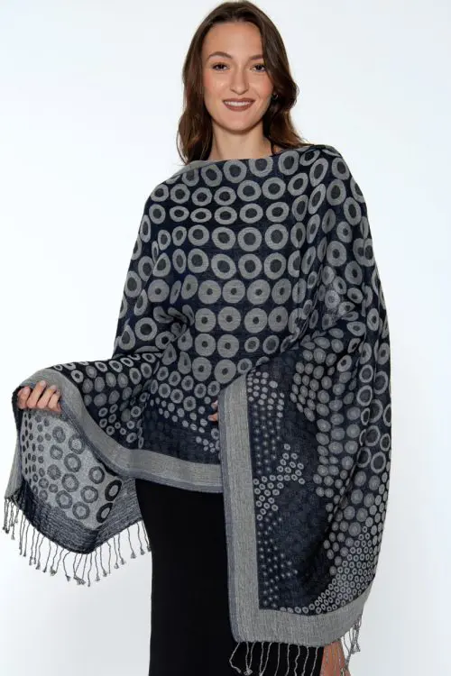 Kalya Soft Black Shawl