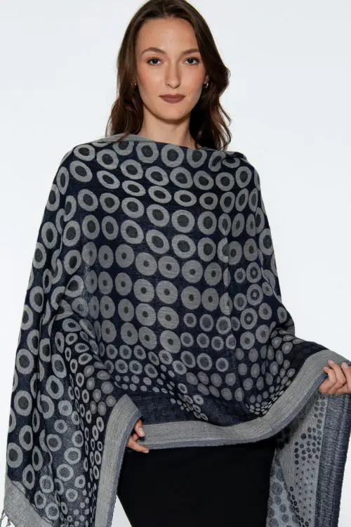 Kalya Soft Black Shawl