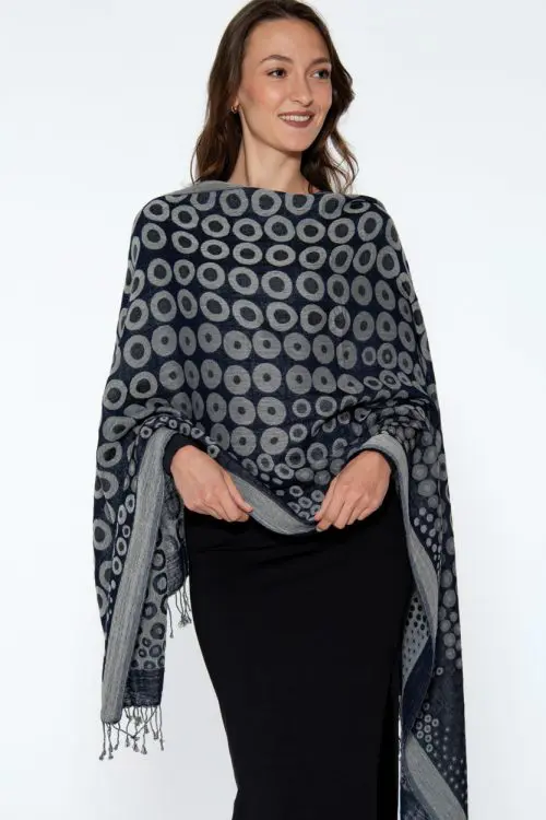 Kalya Soft Black Shawl
