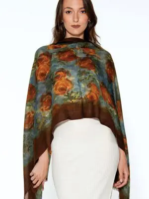 Reena Printed Wool Wrap