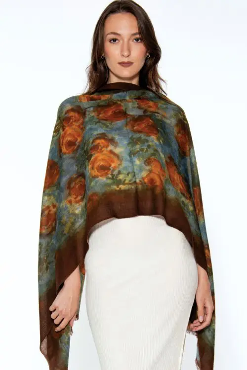 Reena Printed Wool Wrap