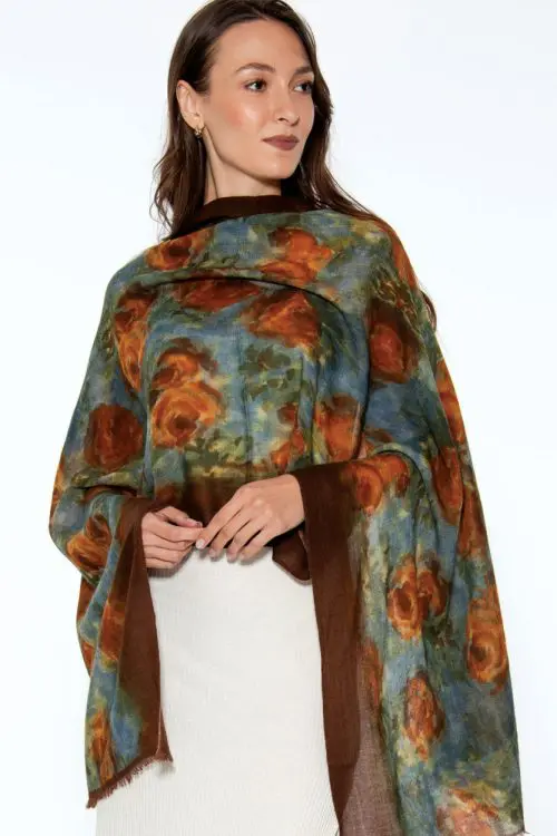 Reena Printed Wool Wrap