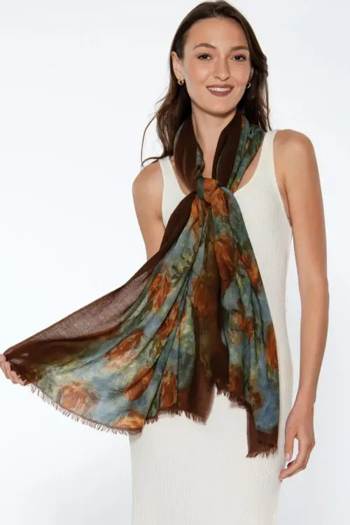 Reena Printed Wool Wrap