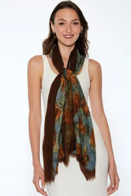 Reena Printed Wool Wrap