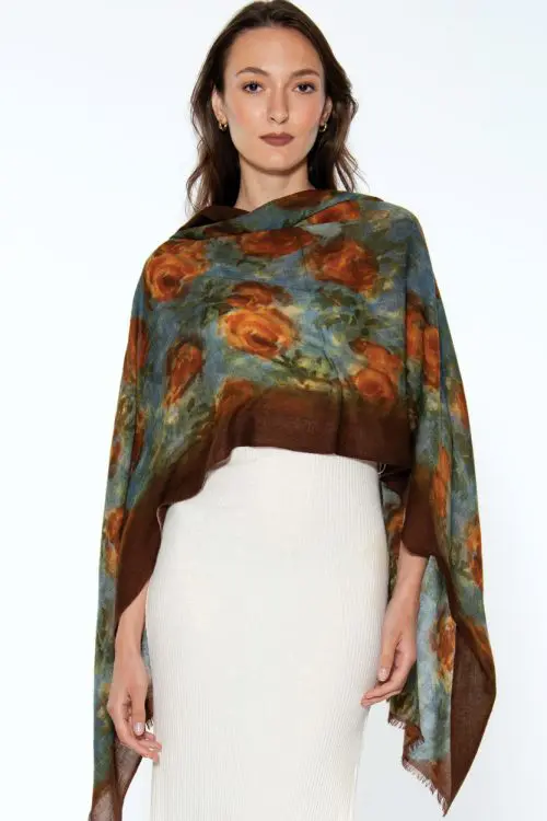 Reena Printed Wool Wrap