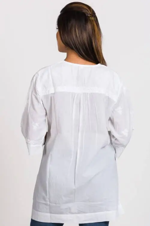 Tarika White Lucknowi Tunic