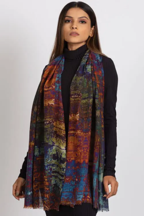 Reena Printed Wool Shawl