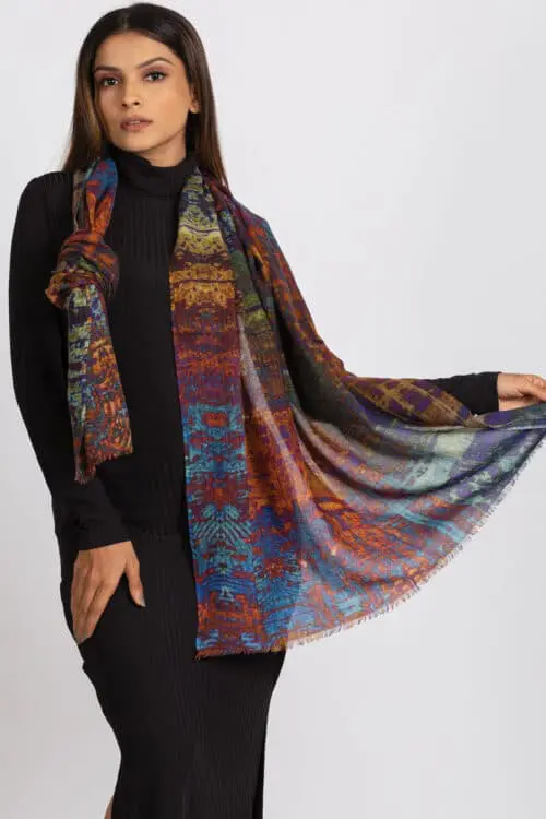 Reena Printed Wool Shawl