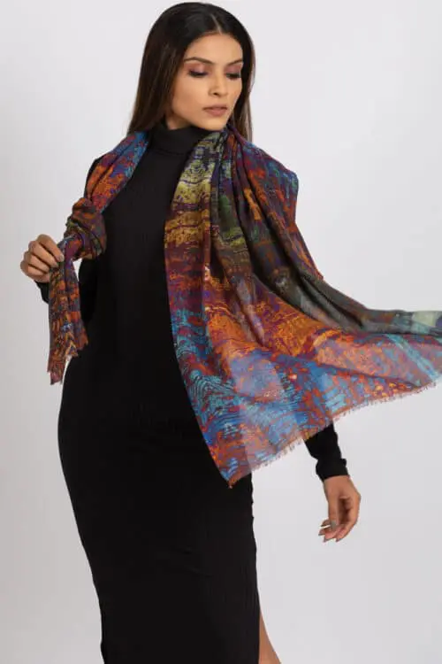 Reena Printed Wool Shawl
