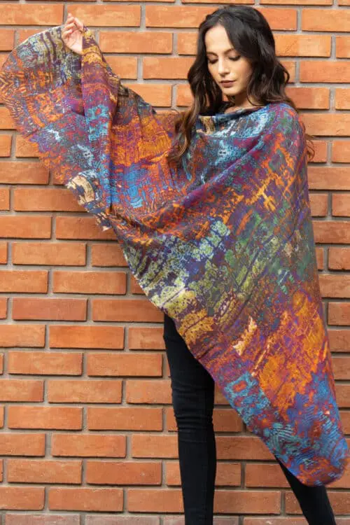 Reena Printed Wool Shawl