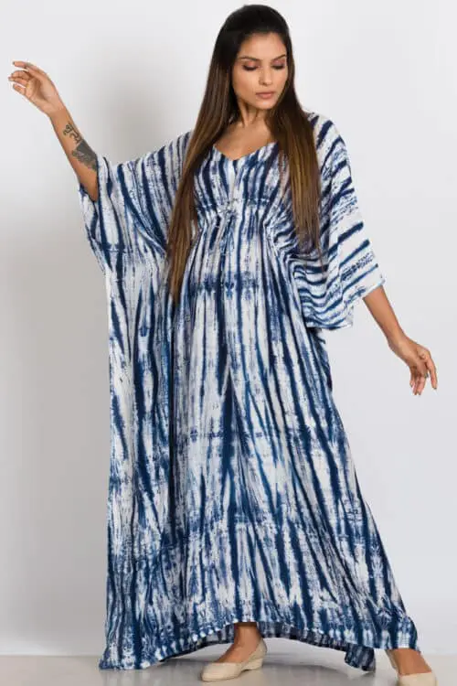 Indigo Shibori Caftan