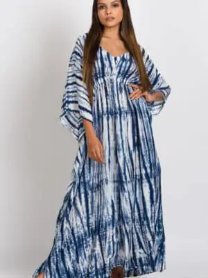 Indigo Shibori Caftan