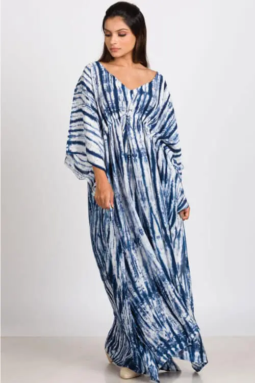 Indigo Shibori Caftan