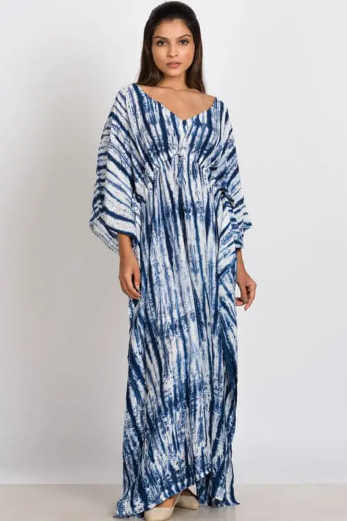 Indigo Shibori Caftan