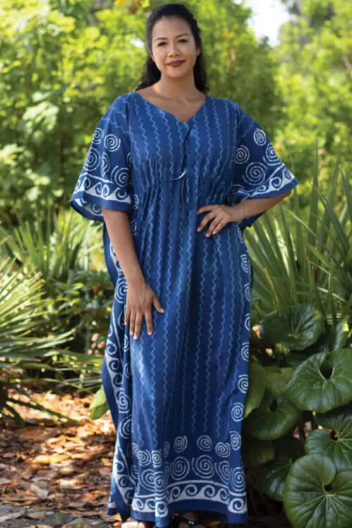 Indigo Spiral Caftan