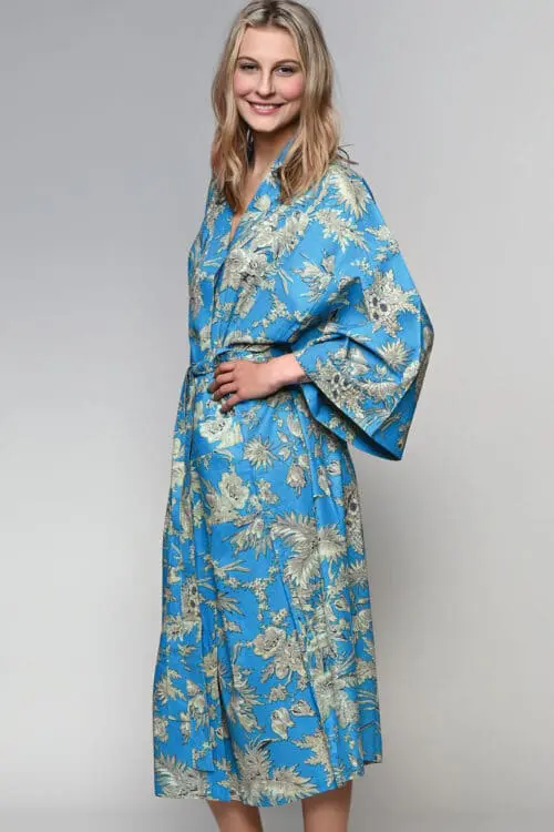 Turquoise Kimono Robe