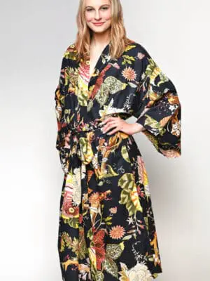 Black Kimono Robe