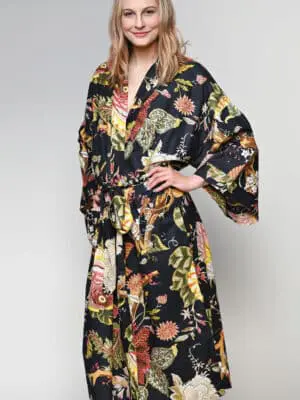 Black Kimono Robe
