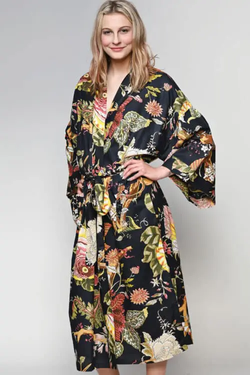 Black Kimono Robe
