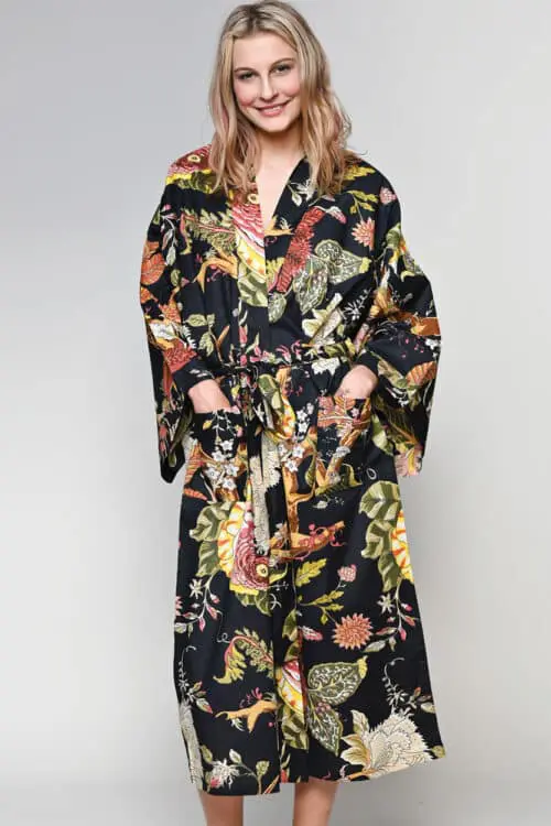 Black Kimono Robe