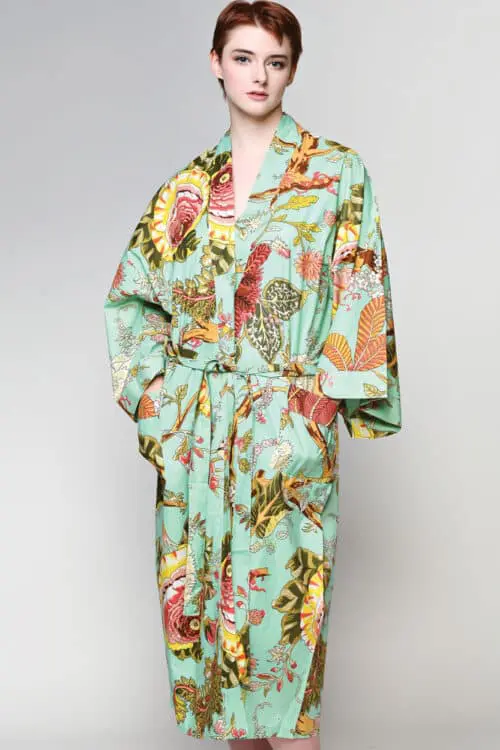 Sea Green Kimono Robe