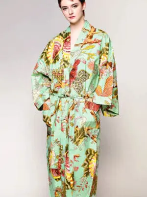 Sea Green Kimono Robe