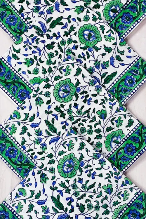 Jaipur Green Floral Napkins