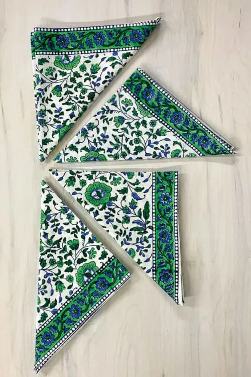 Jaipur Green Floral Napkins