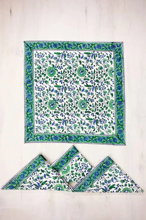 Jaipur Green Floral Napkins