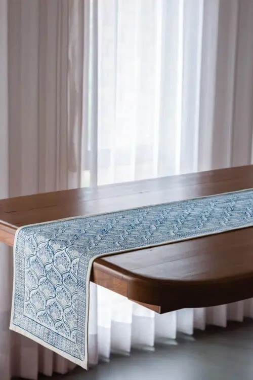 Blue Lotus Table Runner