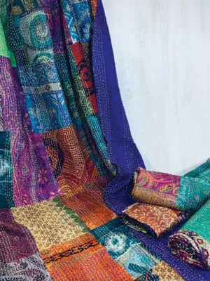 Silk Kantha Throws