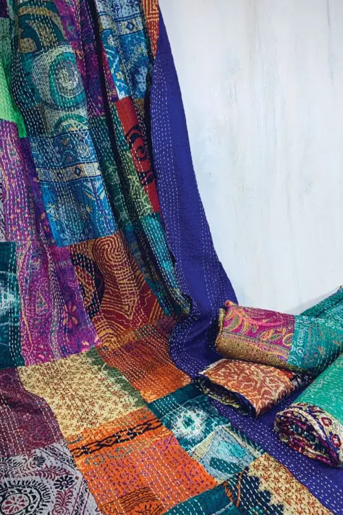 Silk Kantha Throws