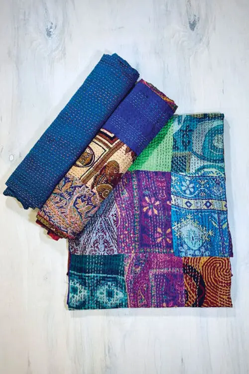 Silk Kantha Throws