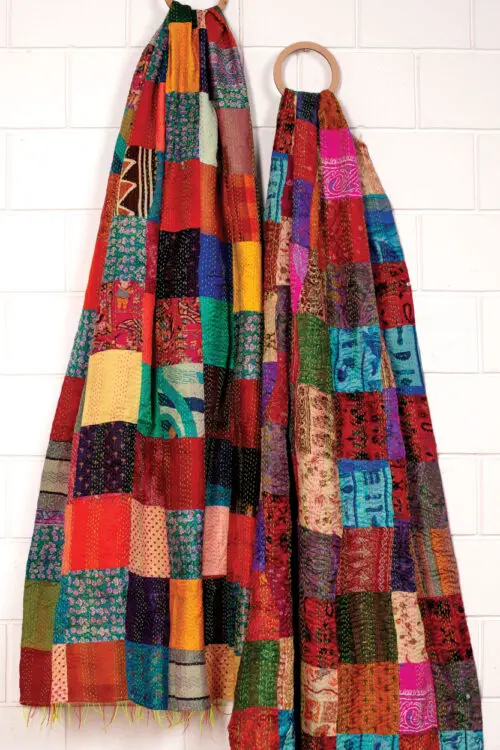Kantha Silk Throws