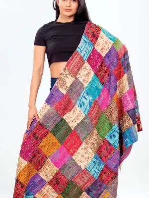 Silk Kantha Throw