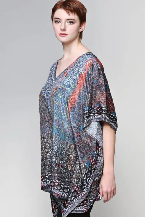 Ranita Silver Embroidered Top