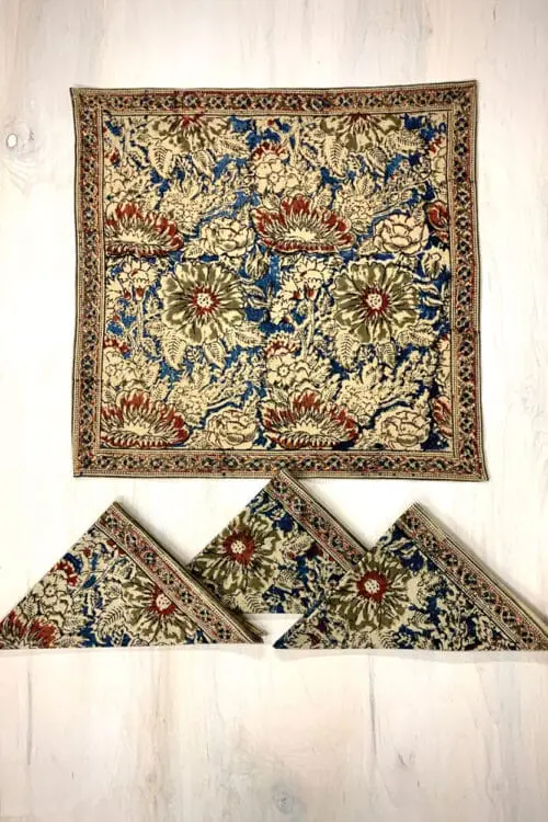 Rose Kalamkari Napkins