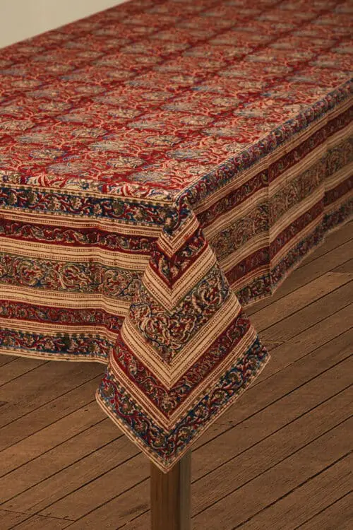 Red Kalamkari Tablecloth