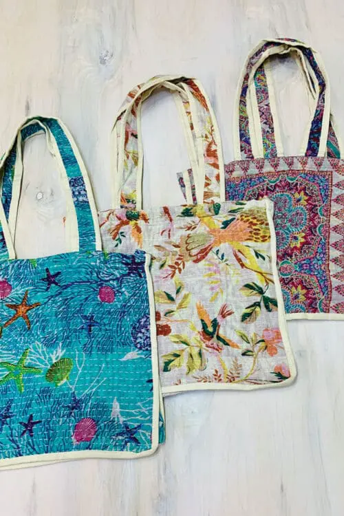 Kantha Market Bags