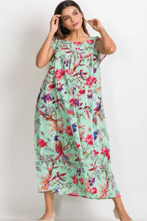 Ishani Turquoise Caftan